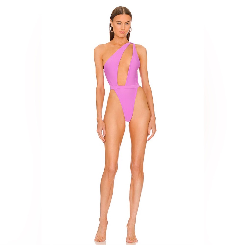 NWT Revolve X Michael Costello Kasie One Piece in Electric Purple